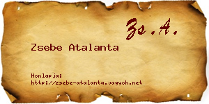 Zsebe Atalanta névjegykártya